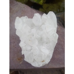 10 oz. White Quartz Points Crystal Cluster Specimen from Aurangabad, India.  Z68. You get this piece