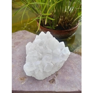 10 oz. White Quartz Points Crystal Cluster Specimen from Aurangabad, India.  Z68. You get this piece