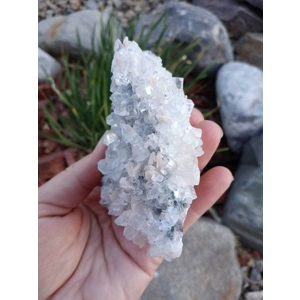 6.33 oz. Apophyllite Crystal Cluster Zeolite Specimen from Jalgaon India. Double Sided. Z27. You get