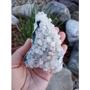 6.33 oz. Apophyllite Crystal Cluster Zeolite Specimen from Jalgaon India. Double Sided. Z27. You get
