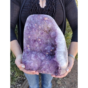 30.5 Lb. Huge Amethyst Quartz Crystal Cluster. Huge Polished Amethyst Geode Cluster. You get this pi