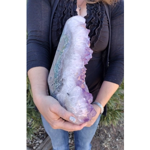 30.5 Lb. Huge Amethyst Quartz Crystal Cluster. Huge Polished Amethyst Geode Cluster. You get this pi