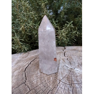 1.23 lb Clear Quartz Crystal Point. Polished Channeling Quartz Point. You get this piece!