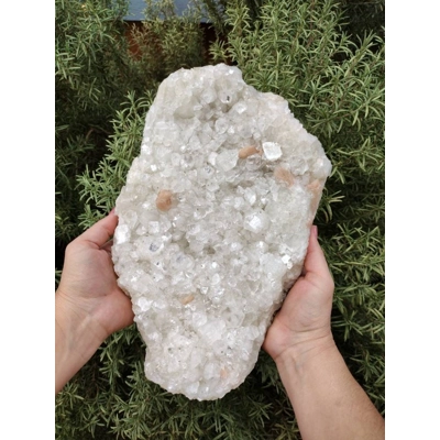 6.88 Lb Apophyllite Crystal Cluster with Stilbite. X Large Apophyllite Specimen from India. You get 