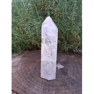 1.96 lb. Polished Quartz Crystal Point. Large 7.6 Inch Quartz Point with Window and Timelink. You ge