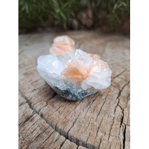 5.5 oz. Clear Apophyllite with Stilbite Crystal Cluster from India. Z63. You get this piece!