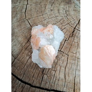 5.5 oz. Clear Apophyllite with Stilbite Crystal Cluster from India. Z63. You get this piece!