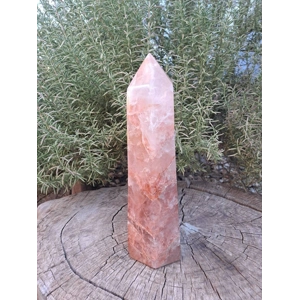 6.72 Lb. Hematoid Quartz Crystal Point. 11.5 Inch Tall Polished Red Hematite Point. You get this pie