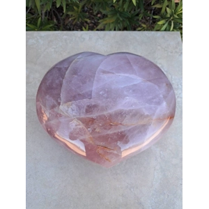 23 Lb Huge Rose Quartz Heart. 11 Inch Polished Rose Quartz Crystal Puffy Heart. You get this piece!
