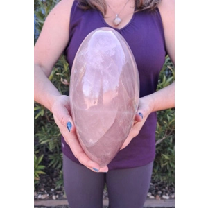 23 Lb Huge Rose Quartz Heart. 11 Inch Polished Rose Quartz Crystal Puffy Heart. You get this piece!