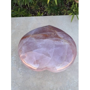 23 Lb Huge Rose Quartz Heart. 11 Inch Polished Rose Quartz Crystal Puffy Heart. You get this piece!