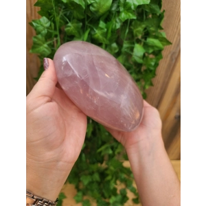 5.74 Lb Large Rose Quartz Heart. 6.8 Inch Polished Rose Quartz Crystal Puffy Heart. You get this pie