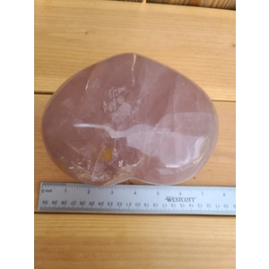 5.74 Lb Large Rose Quartz Heart. 6.8 Inch Polished Rose Quartz Crystal Puffy Heart. You get this pie