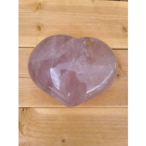 5.74 Lb Large Rose Quartz Heart. 6.8 Inch Polished Rose Quartz Crystal Puffy Heart. You get this pie