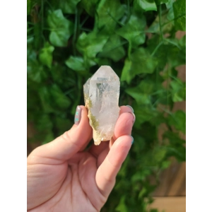 1.76 oz. Clear Quartz Twin Crystal Points Cluster With Green Chlorite Inclusions. You get this piece