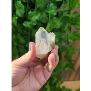 1.76 oz. Clear Quartz Twin Crystal Points Cluster With Green Chlorite Inclusions. You get this piece