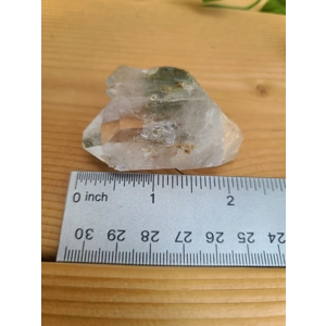 1.76 oz. Clear Quartz Twin Crystal Points Cluster With Green Chlorite Inclusions. You get this piece
