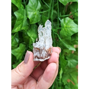 1.24 oz Clear Quartz Crystal Points Cluster with Red Hematite Inclusions. You get this piece!