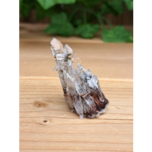 1.24 oz Clear Quartz Crystal Points Cluster with Red Hematite Inclusions. You get this piece!