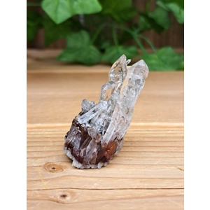 1.24 oz Clear Quartz Crystal Points Cluster with Red Hematite Inclusions. You get this piece!