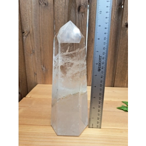 3.73 Lb Clear Quartz Crystal Point. 9.25 Inch Clear Polished Quartz Crystal Point. You get this piec