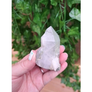 2.44 oz. Clear Quartz Crystal Point With Green Chlorite Phantom. You get this piece!