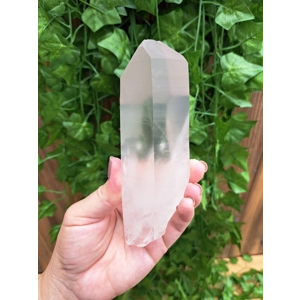 13.68 oz Clear Quartz Crystal. All Natural Water Clear Quartz Point from Brazil. You get this piece!