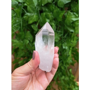 5.89 oz. Clear Lemurian Quartz Crystal Point. All Natural Clear Quartz Point from Brazil. You get th