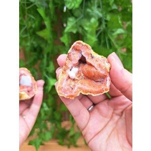 4.47 oz Two Piece Crystal Geode from Marrakech Morroco. Boytroidal Crystal Geode. One of a kind Geod