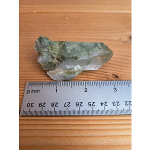 2.44 oz. Clear Quartz Crystal Point With Green Chlorite Phantom. You get this piece!