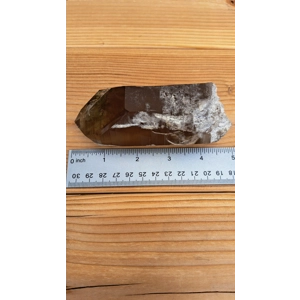 13.5 oz Clear Smoky Quartz Crystal with Timelink. All Natural Smoky Quartz Point from Brazil. You ge