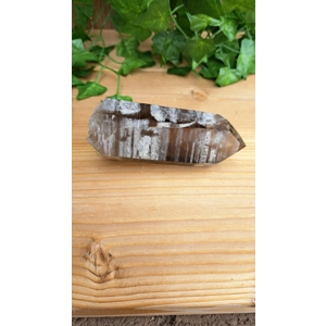 13.5 oz Clear Smoky Quartz Crystal with Timelink. All Natural Smoky Quartz Point from Brazil. You ge