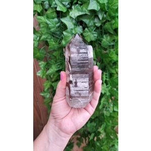 13.5 oz Clear Smoky Quartz Crystal with Timelink. All Natural Smoky Quartz Point from Brazil. You ge
