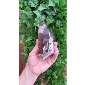 13.5 oz Clear Smoky Quartz Crystal with Timelink. All Natural Smoky Quartz Point from Brazil. You ge