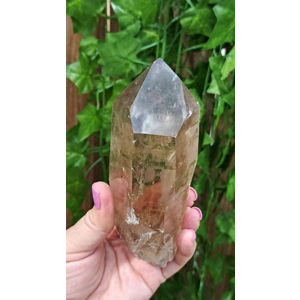 13.96 oz Smoky Quartz Crystal Point with Golden Rutile inclusions. You get this piece!