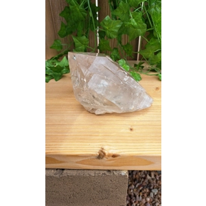 4.29 Lb Clear Quartz Double Terminated Elestial Crystal Point with Golden Rutile Inclusions You get
