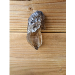 3.24 oz Smoky Quartz Crystal Point with Goddess Face, Timelink and Window. You get this piece!