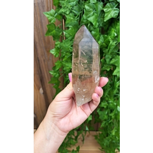 13.96 oz Smoky Quartz Crystal Point with Golden Rutile inclusions. You get this piece!