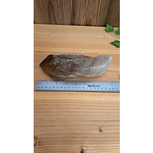 2.47 Lb Clear Smoky Quartz Crystal Point with Golden Rutile inclusions. You get this piece!