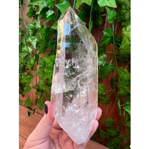 1.55 Lb Super Clear Lemurian Quartz Crystal Point. Natural Water Clear Quartz Point from Brazil. You