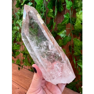 1.55 Lb Super Clear Lemurian Quartz Crystal Point. Natural Water Clear Quartz Point from Brazil. You