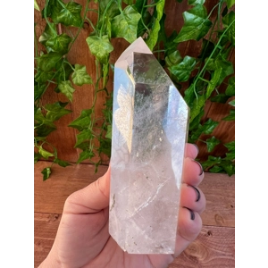 1.03 lb Clear Polished Quartz Crystal Point from Brazil. You get this piece!