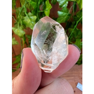 0.62 oz Clear Quartz Double Terminated Crystal with Timelinks from Brazil 17.5 Grams. You get this p