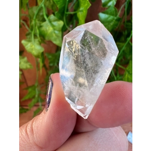 0.62 oz Clear Quartz Double Terminated Crystal with Timelinks from Brazil 17.5 Grams. You get this p