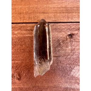 1.22 oz Clear Smoky Quartz Point With Etching. Natural Quartz Point from Brazil. You get this piece!