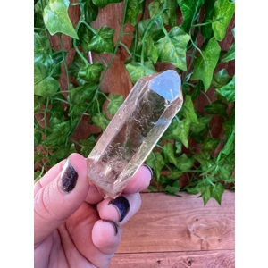 1.22 oz Clear Smoky Quartz Point With Etching. Natural Quartz Point from Brazil. You get this piece!