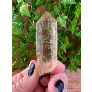 1.22 oz Clear Smoky Quartz Point With Etching. Natural Quartz Point from Brazil. You get this piece!