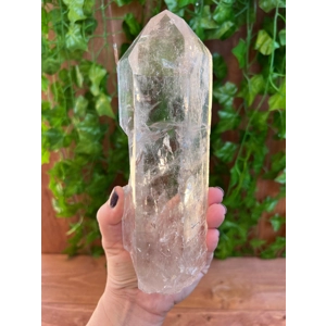 2.62 Lb Lemurian Quartz Crystal. All Natural Large Lemurian Quartz Point from Minas Gerais Brazil. Y