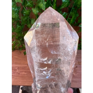 2.62 Lb Lemurian Quartz Crystal. All Natural Large Lemurian Quartz Point from Minas Gerais Brazil. Y