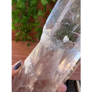 2.62 Lb Lemurian Quartz Crystal. All Natural Large Lemurian Quartz Point from Minas Gerais Brazil. Y